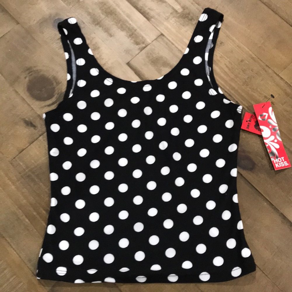 Hot Kiss polka dot crop tank